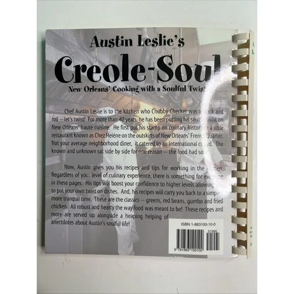 Austin Leslie's Creole-Soul New Orleans’ Cooking Soulful Twist *SIGNED* 2000